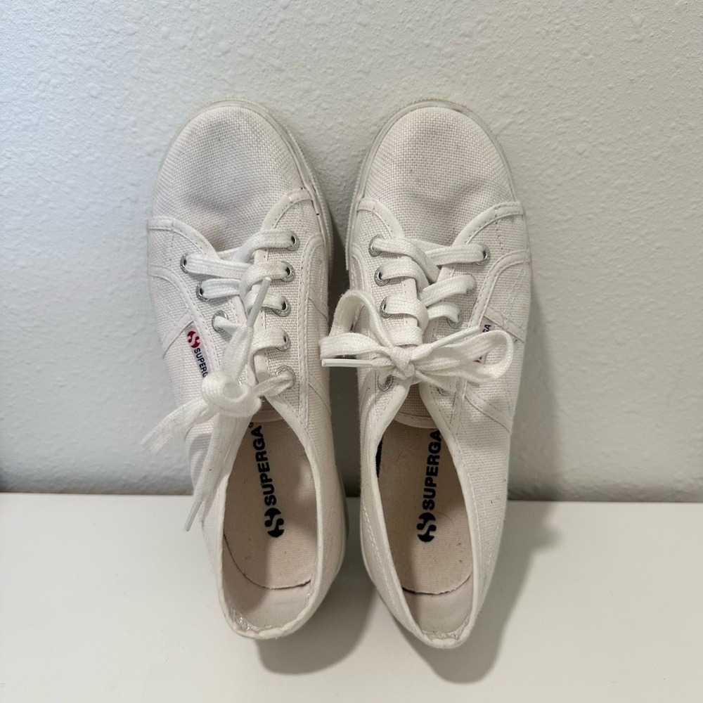 Superga white sneakers